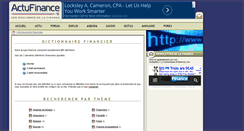 Desktop Screenshot of lexique-financier.actufinance.fr